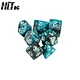 polyhedral dice set  dnd dice set acrylic  custom marbled dice